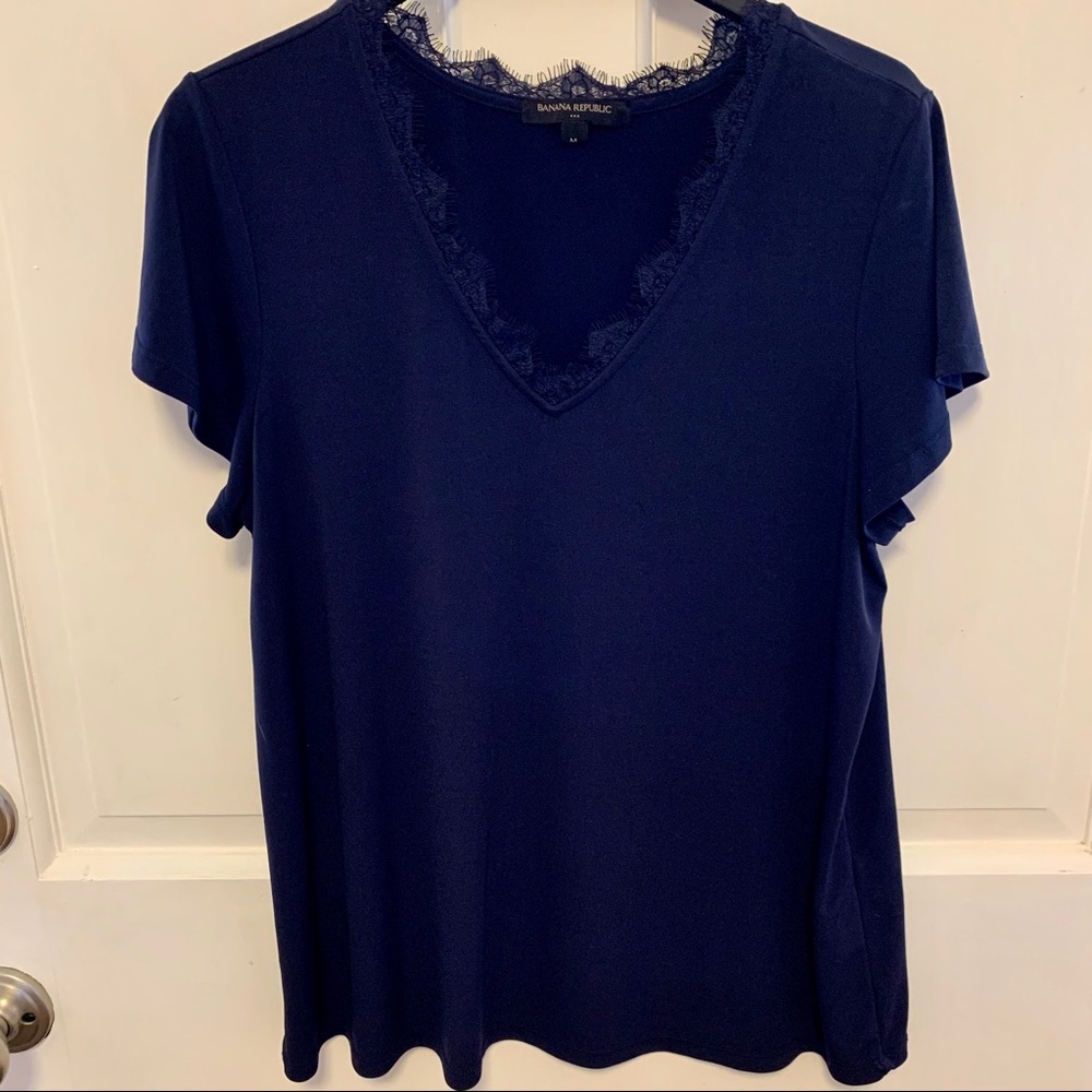 Navy Banana Republic Top